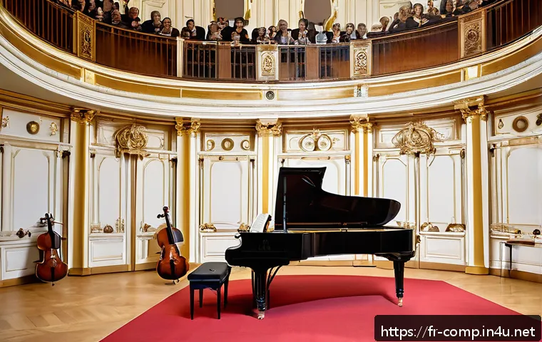 작곡가 자격증으로 사회 공헌 활동 - A professional music composition certification ceremony in a prestigious French conservatory hall, f...