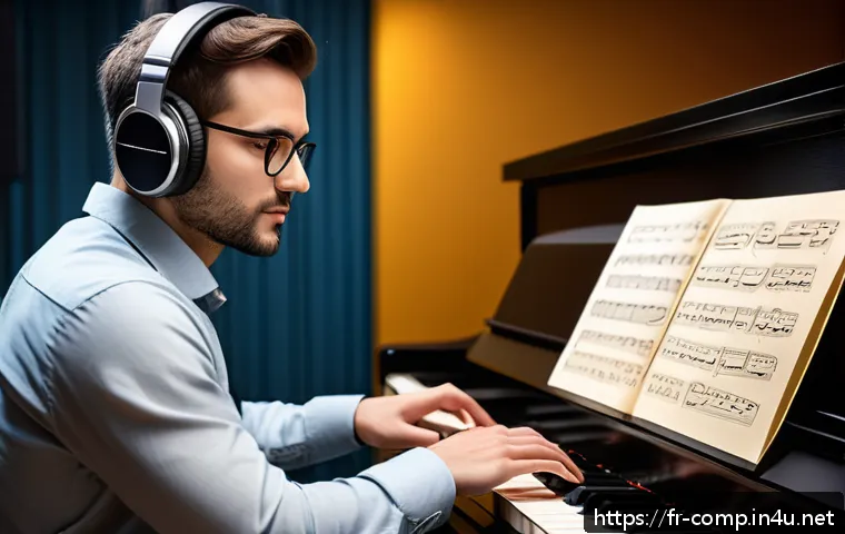 작곡가 자격증의 필요성 - A professional music composer in a modern recording studio, confidently presenting a certified diplo...